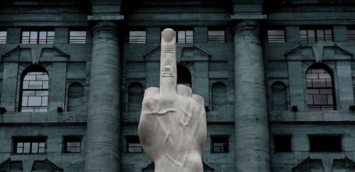 L.O.V.E. by Maurizio Cattelan