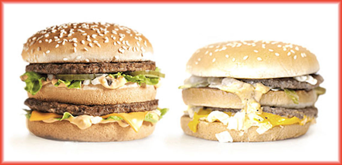 Pretty burger, ugly burger.
