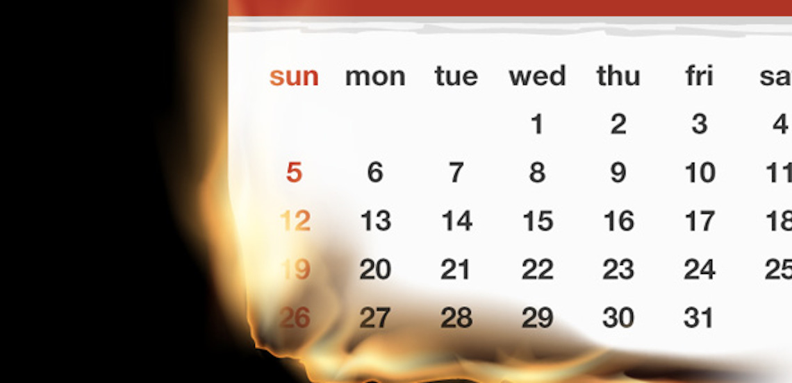 Burning calendar